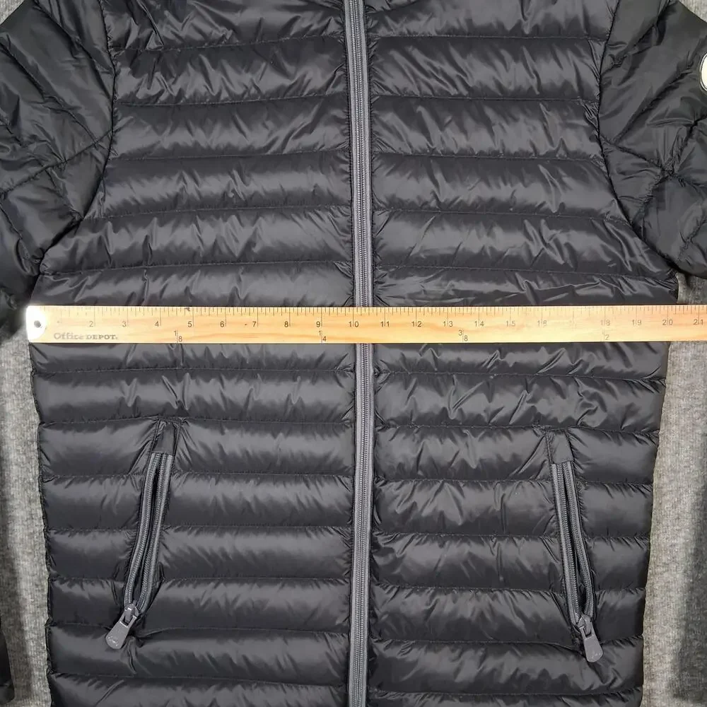 JOTT Jacket Mens Medium Gray Hooded Puffer Lightweight Insulated BERGEN